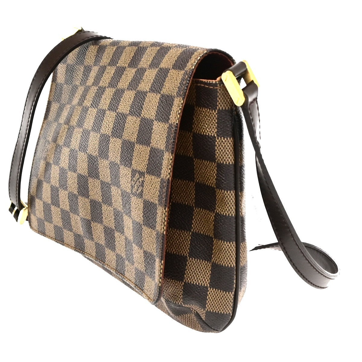 LOUIS VUITTON Musette Tango Long Shoulder Bag Damier Ebene Brown N51301 95RQ050