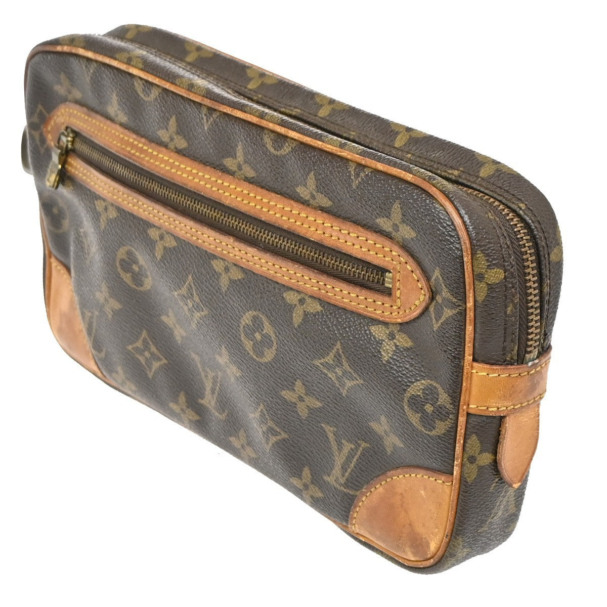 LOUIS VUITTON Marly Dragonne GM Clutch Hand Bag Monogram Brown M51825 67KC022