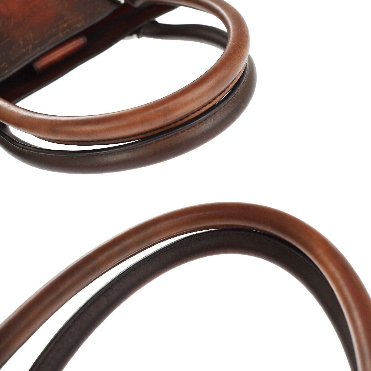 BERLUTI Limited Edition Calligraphy Toujours Shoulder Bag Leather Brown 683LC129