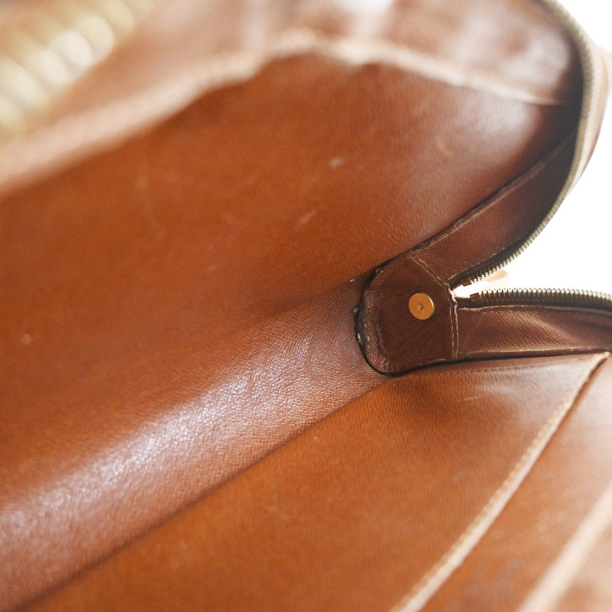 LOUIS VUITTON Orsay Clutch Hand Bag Monogram Leather Brown France M51790 08PA046