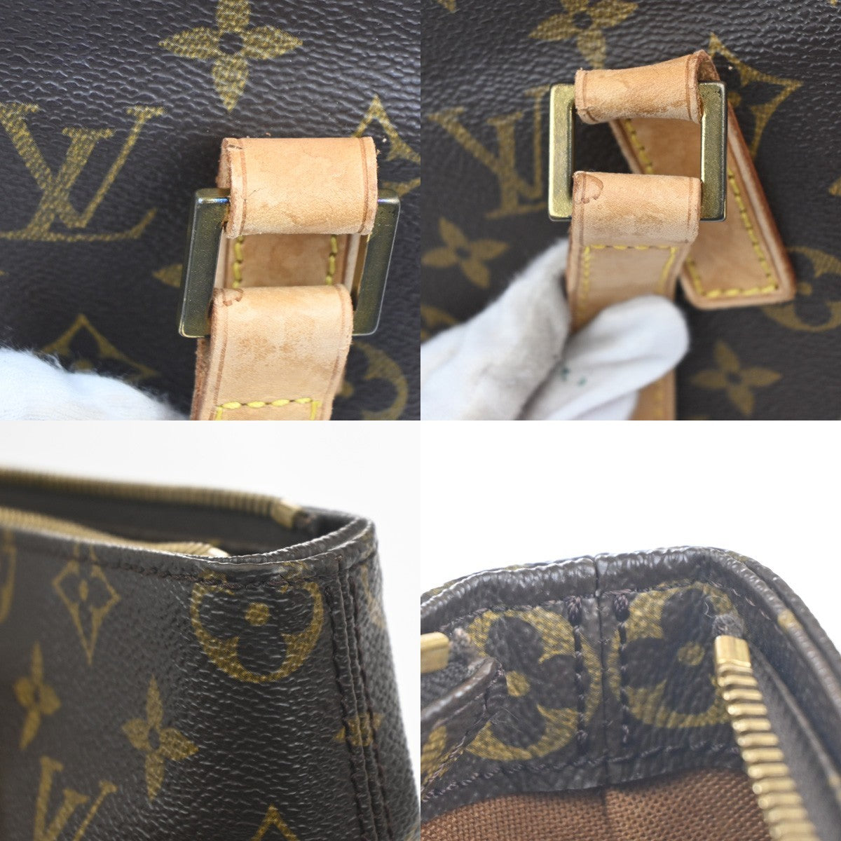 LOUIS VUITTON Cabas Piano Shoulder Bag Monogram Leather Brown M51148 84MA448