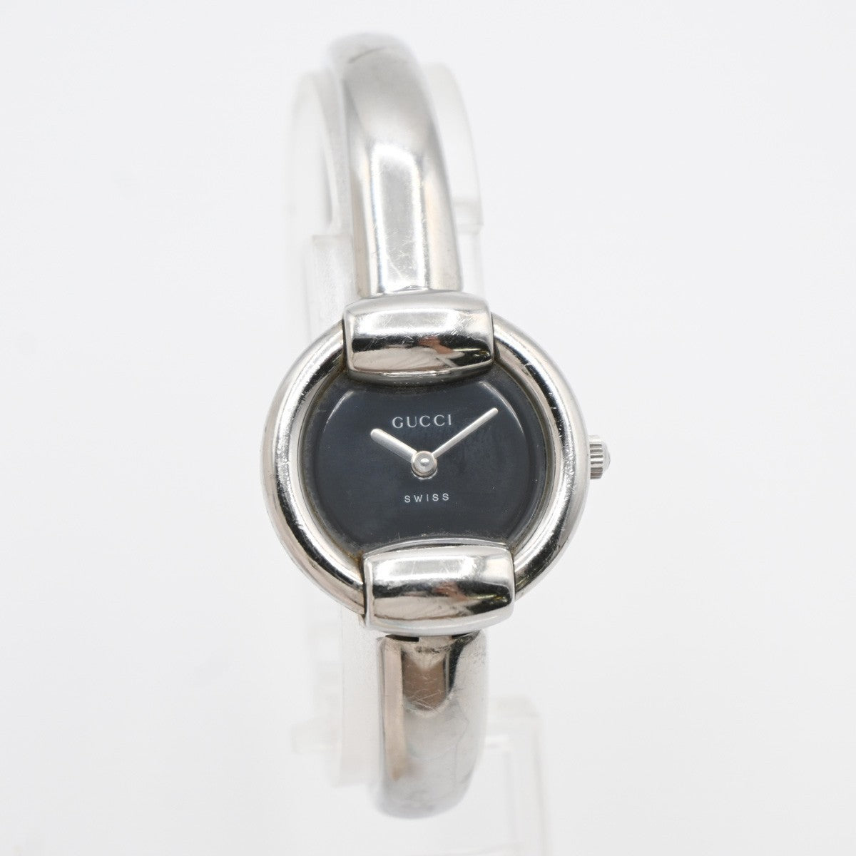 GUCCI 1400L Watch Quartz Bangle Bracelet 25 mm Stainless Steel Silver 02LC586