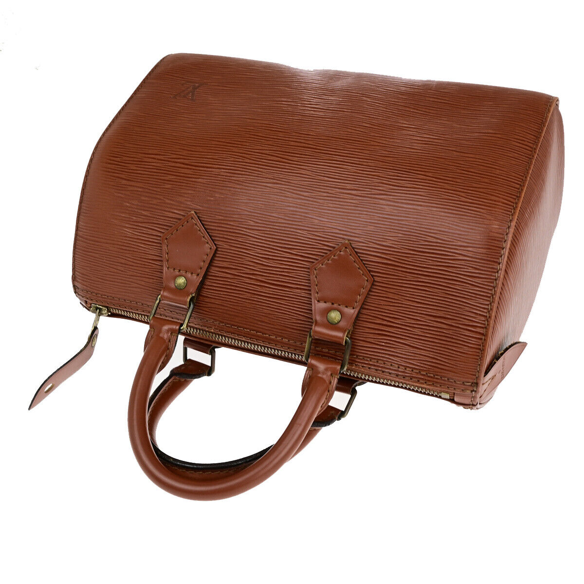 LOUIS VUITTON LV Logo Speedy 25 Travel Hand Bag Epi Leather Brown M43013 85SJ271