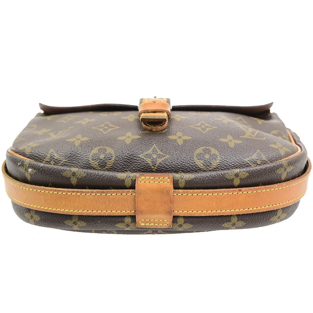 LOUIS VUITTON Jeune Fille GM Shoulder Bag Monogram Leather Brown M51225 35PA098