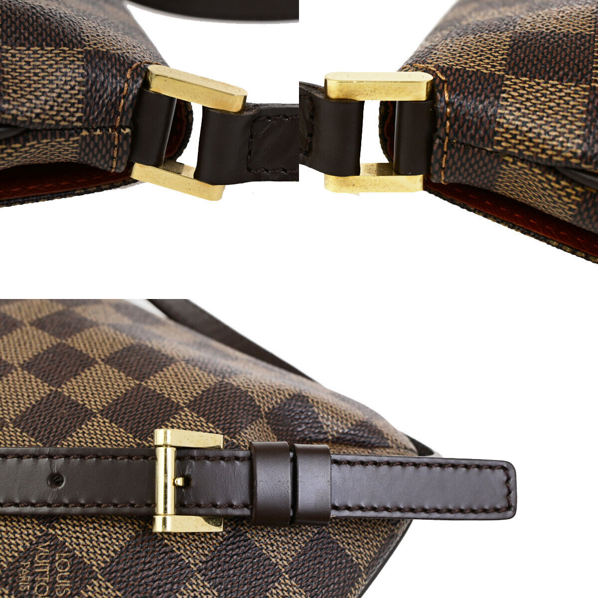 LOUIS VUITTON Musette Shoulder Bag Damier Ebene Leather Brown N51302  90SJ504