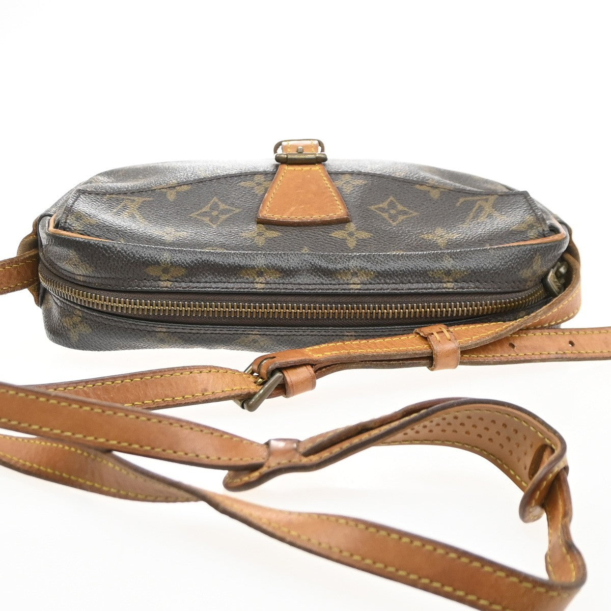 LOUIS VUITTON Jeune Fille PM Shoulder Bag Monogram Leather Brown M51227 33SA089