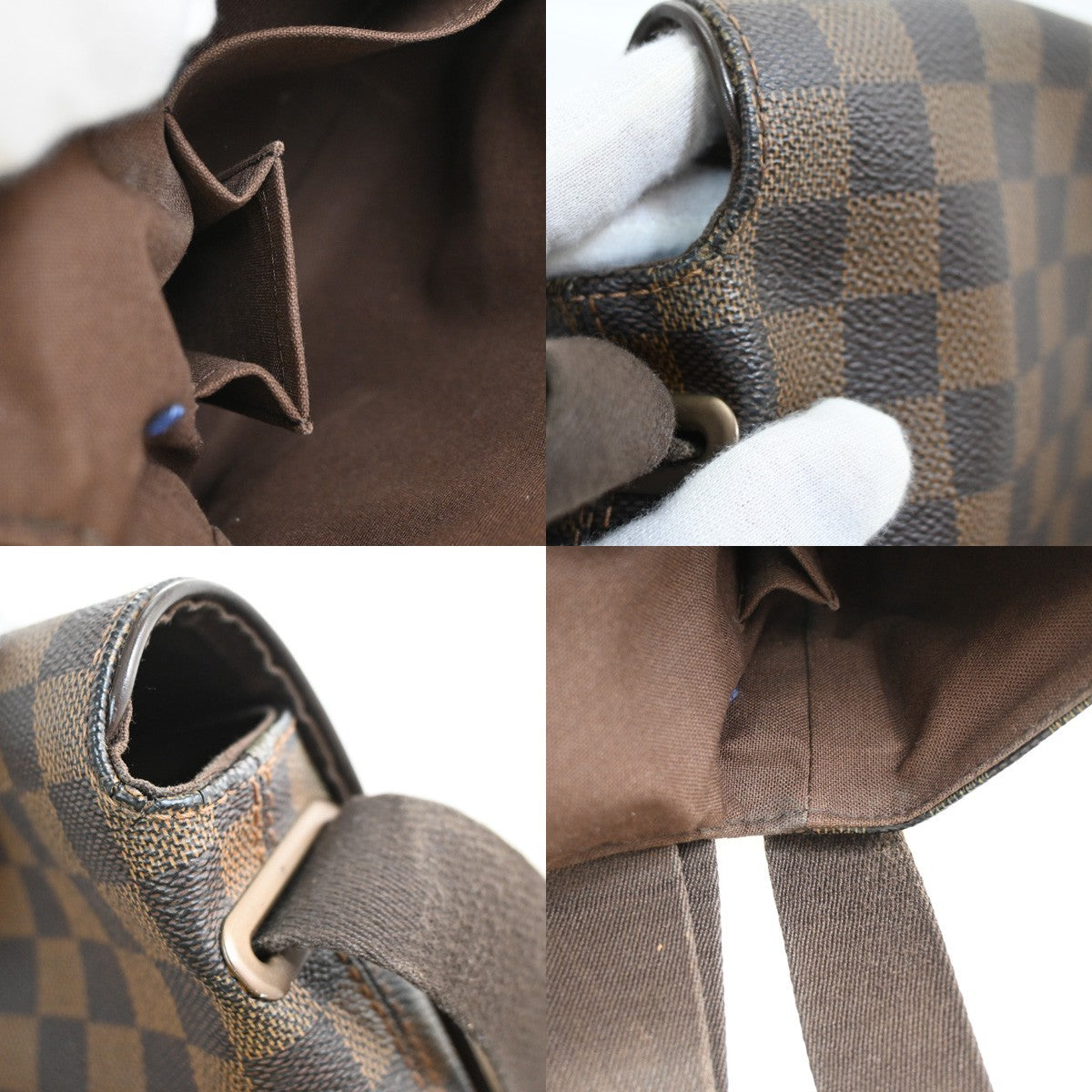 LOUIS VUITTON Brooklyn PM Shoulder Bag Damier Ebene Leather Brown N51210 72SA058