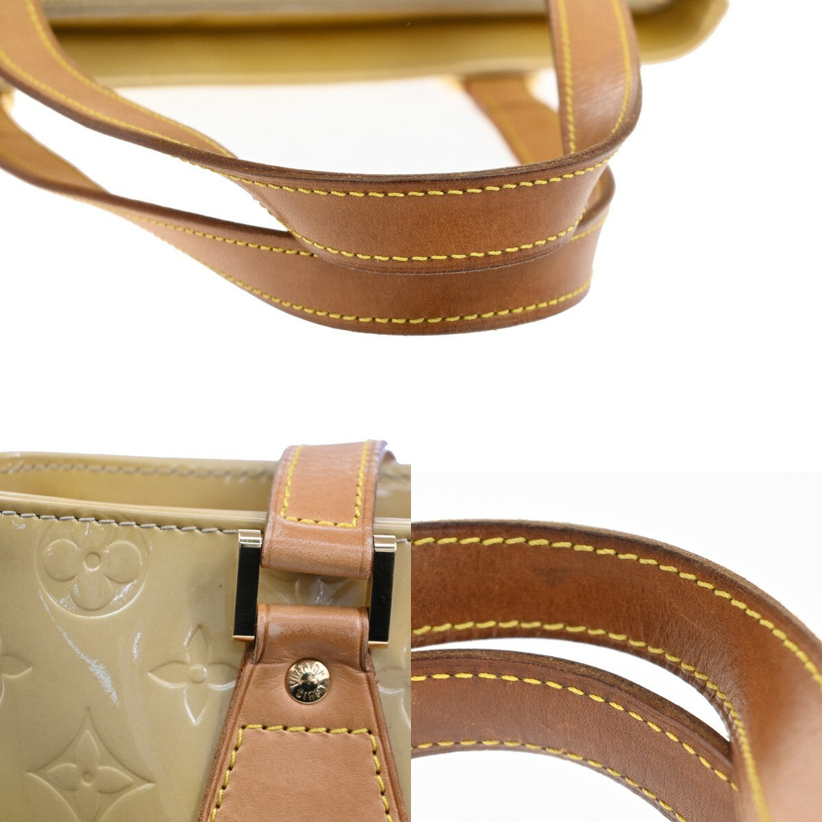 LOUIS VUITTON Houston Shoulder Bag Monogram Vernis Leather Yellow M91121 60EE174