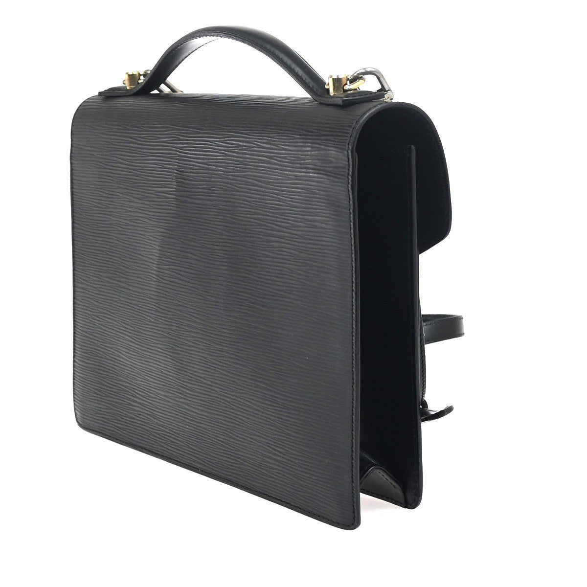 LOUIS VUITTON Monceau 2Way Shoulder Hand Bag Epi Leather Black M52122 12KC767