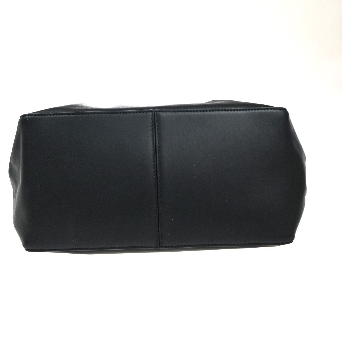 BOTTEGA VENETA Logo Shoulder Tote Bag Embossing Leather Black Italy 75KP333