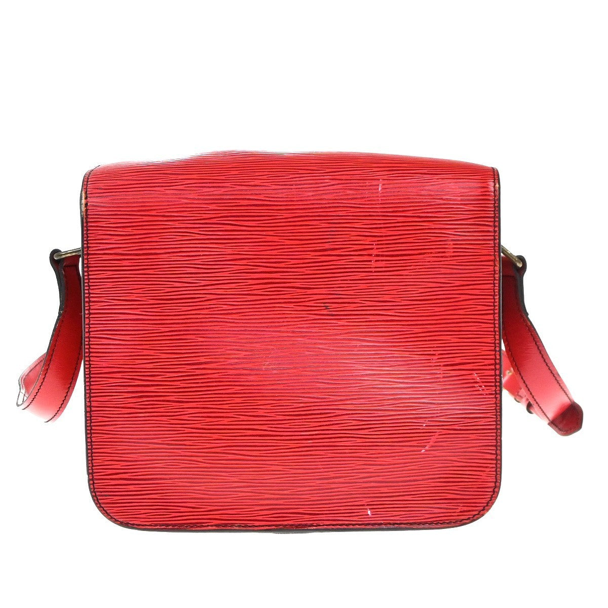 LOUIS VUITTON LV Cartouchiere MM Shoulder Bag Epi Leather Red M52247 83KP434