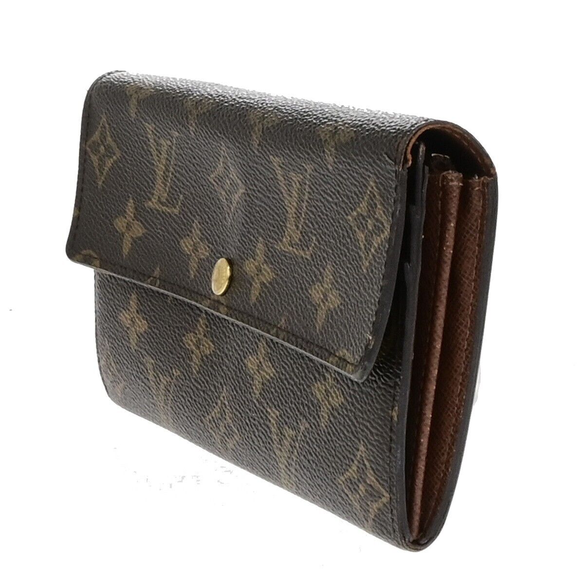 LOUIS VUITTON Logo Portefeuille Sarah Long Wallet Monogram Brown M61734 01ED338