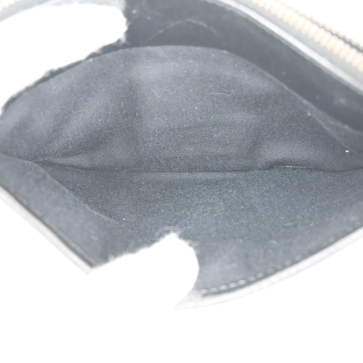 SAINT LAURENT YSL Logo Pouch Bag Leather Black SHW 69EE497