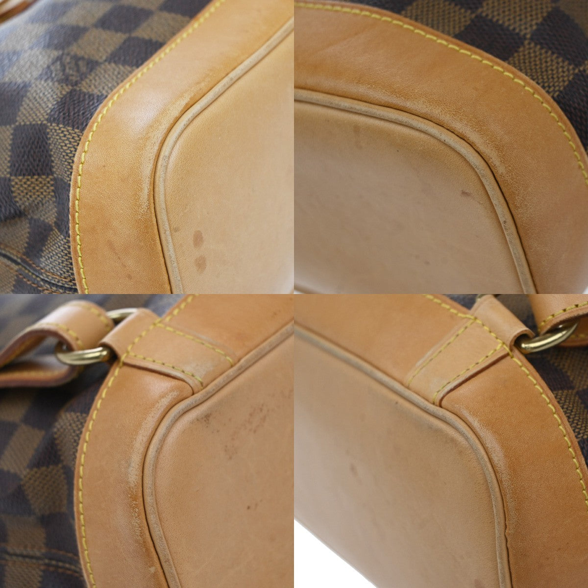 LOUIS VUITTON Logo Arlequin Backpack Bag Damier Ebene Brown N99038 50KB386