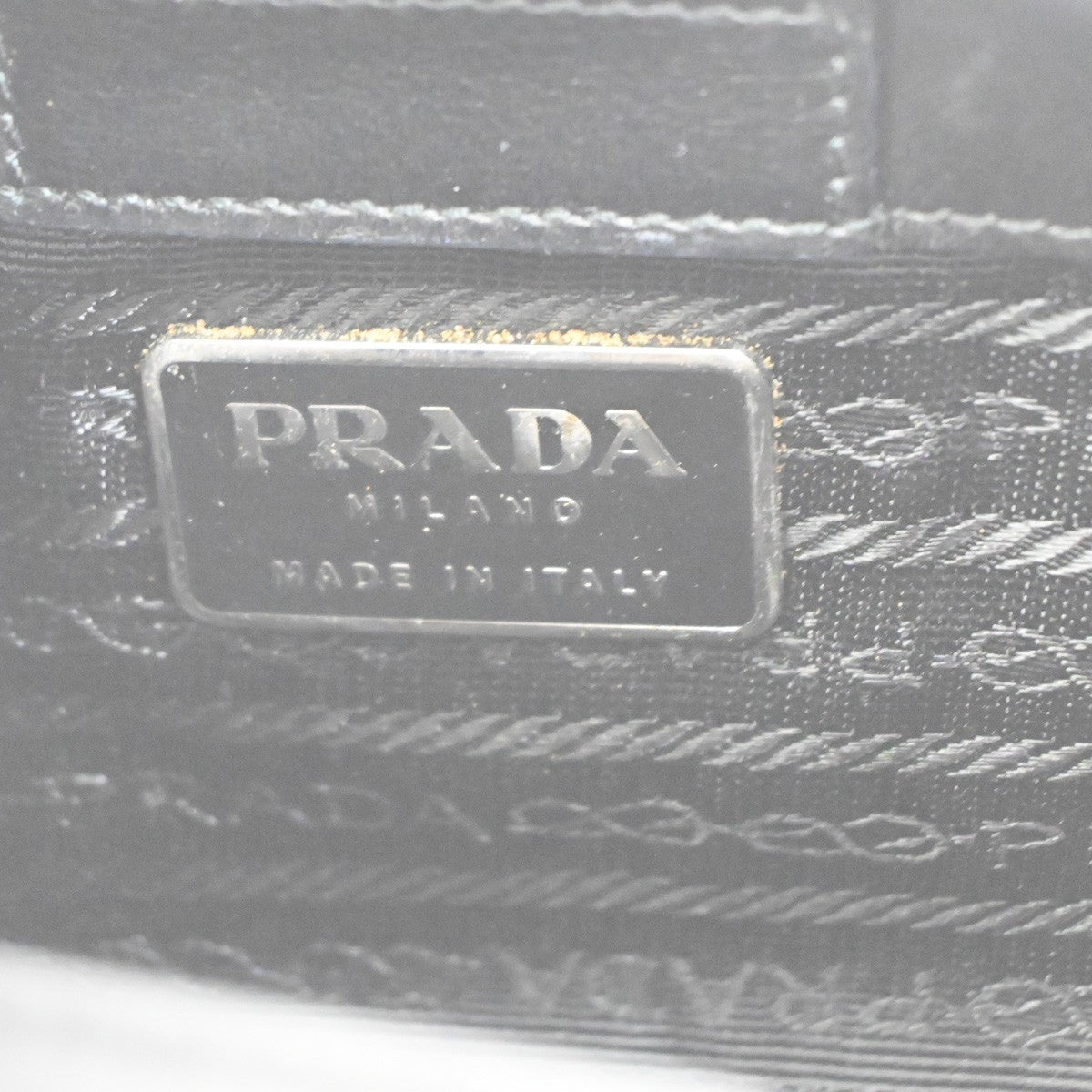 PRADA Logo Asymmetry Mini Hobo Shoulder Bag Leather Black Italy 11YJ086