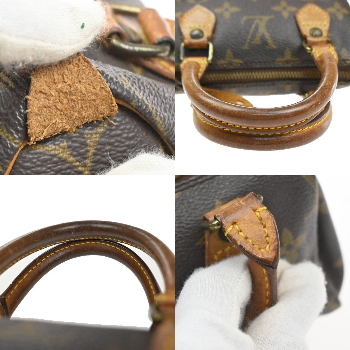LOUIS VUITTON Mini Speedy Hand Bag Monogram Leather Brown M41534 82CA981