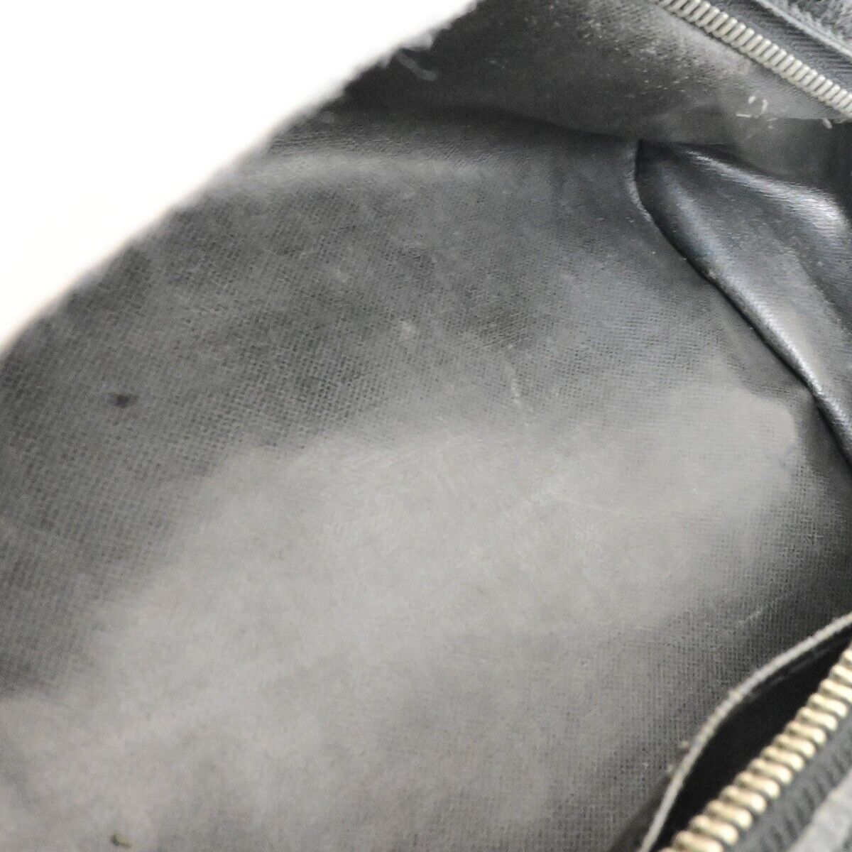 LOUIS VUITTON Trousse Ivan Hand Bag Pouch Taiga Leather Black M32492 04KA463