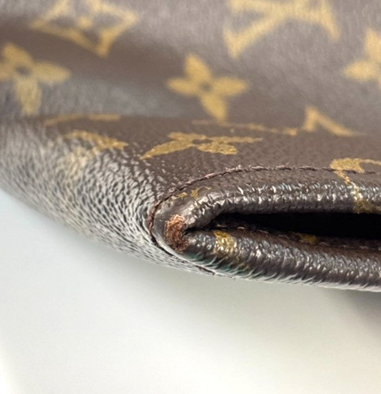 LOUIS VUITTON Poche Documents Clutch Bag Monogram Leather Brown France 87MA465