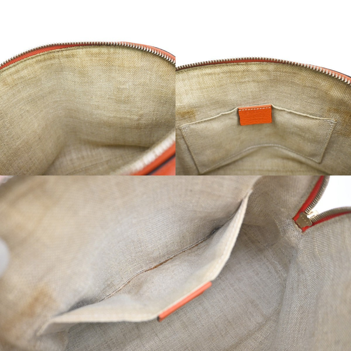 GUCCI Interlocking G 2Way Shoulder Hand Bag Leather Orange GHW Italy 87YJ199