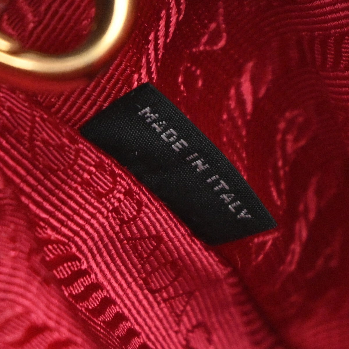 PRADA Logo Saffiano 2Way Shoulder Hand Bag Leather Red GHW 95RF247