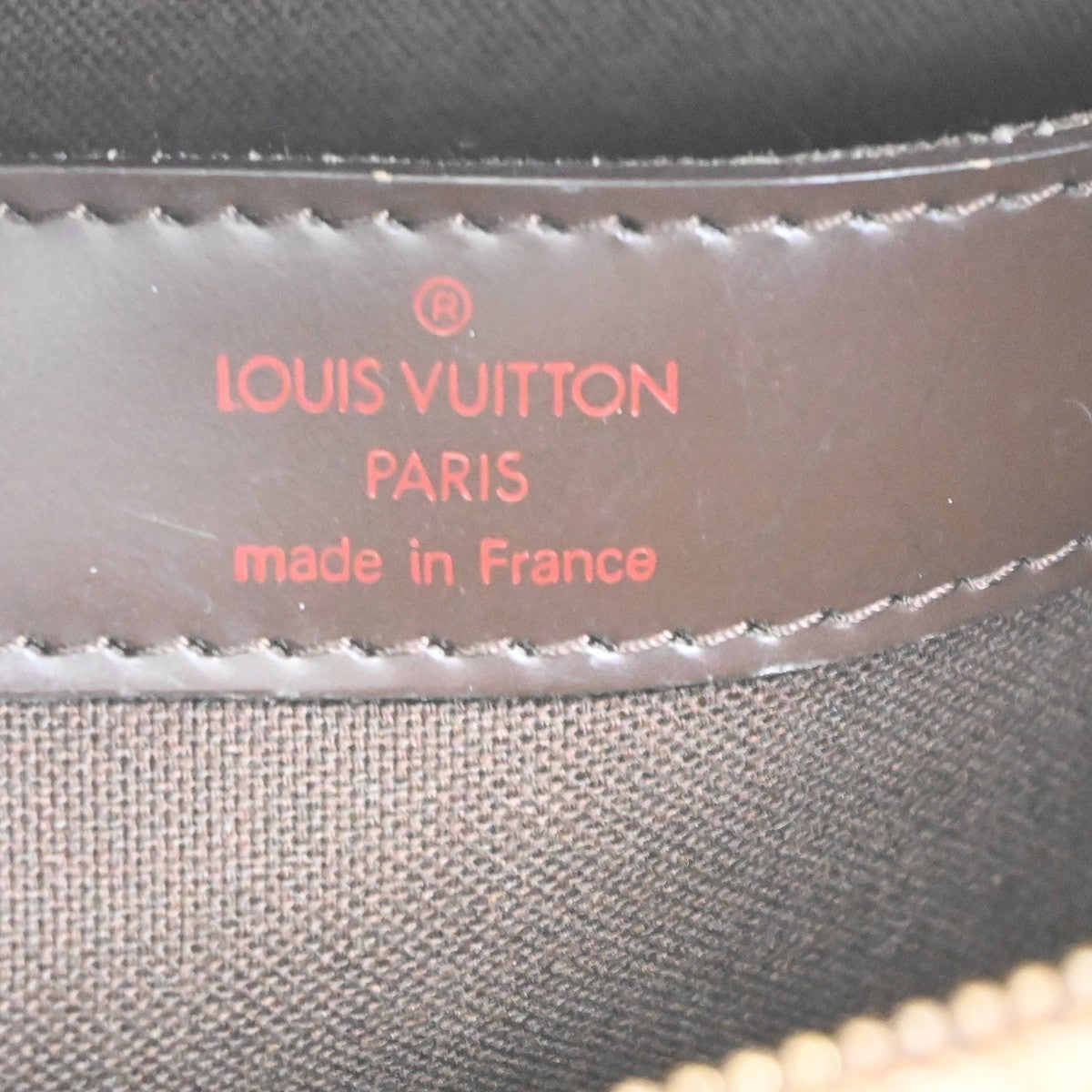 LOUIS VUITTON Naviglio Shoulder Bag Damier Ebene Leather Brown N45255 77TA691
