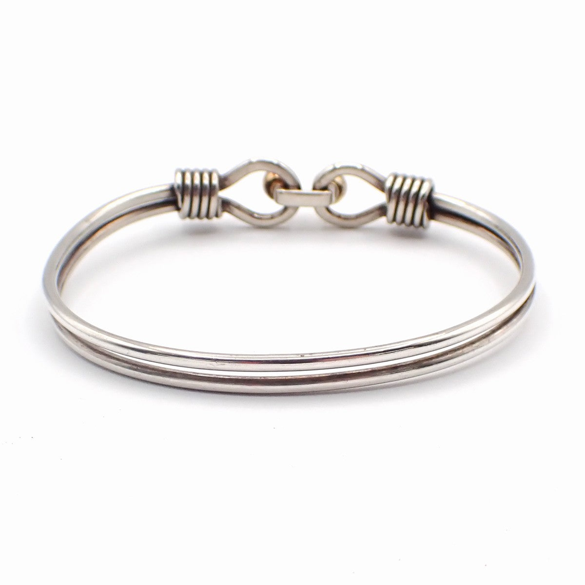Tiffany & Co. Double Hook and Eye Bangle Bracelet Gold 750/Silver 925 31RL958