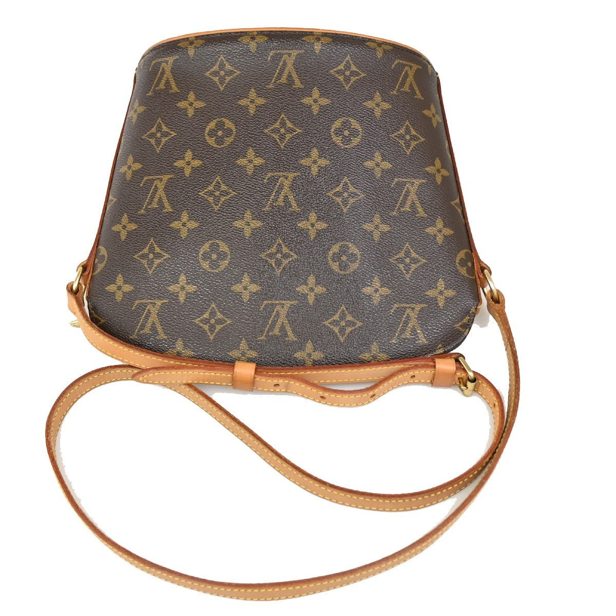 LOUIS VUITTON Logo Drouot Shoulder Bag Monogram Leather Brown M51290 76CA272