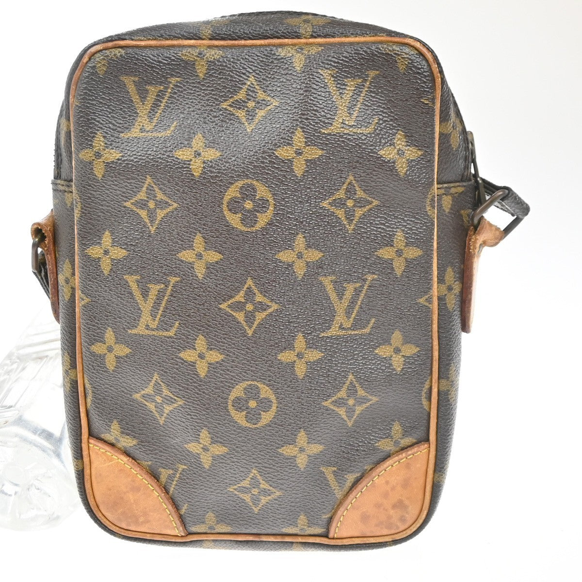 LOUIS VUITTON Danube Shoulder Bag Monogram Leather Brown France M45266 64MA169