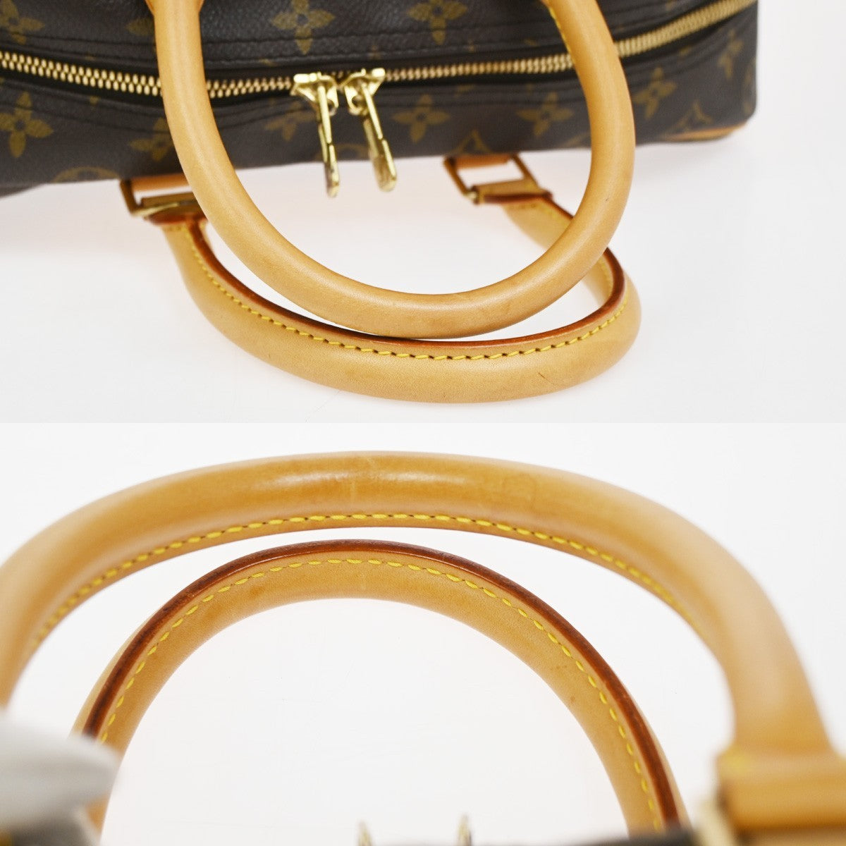 LOUIS VUITTON LV Logo Deauville Hand Bag Monogram Leather Brown M47270 73ZA272