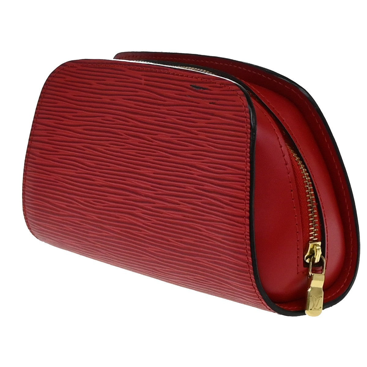 LOUIS VUITTON LV Logo Dauphine PM Pouch Bag Epi Leather Red M48447 02KP136