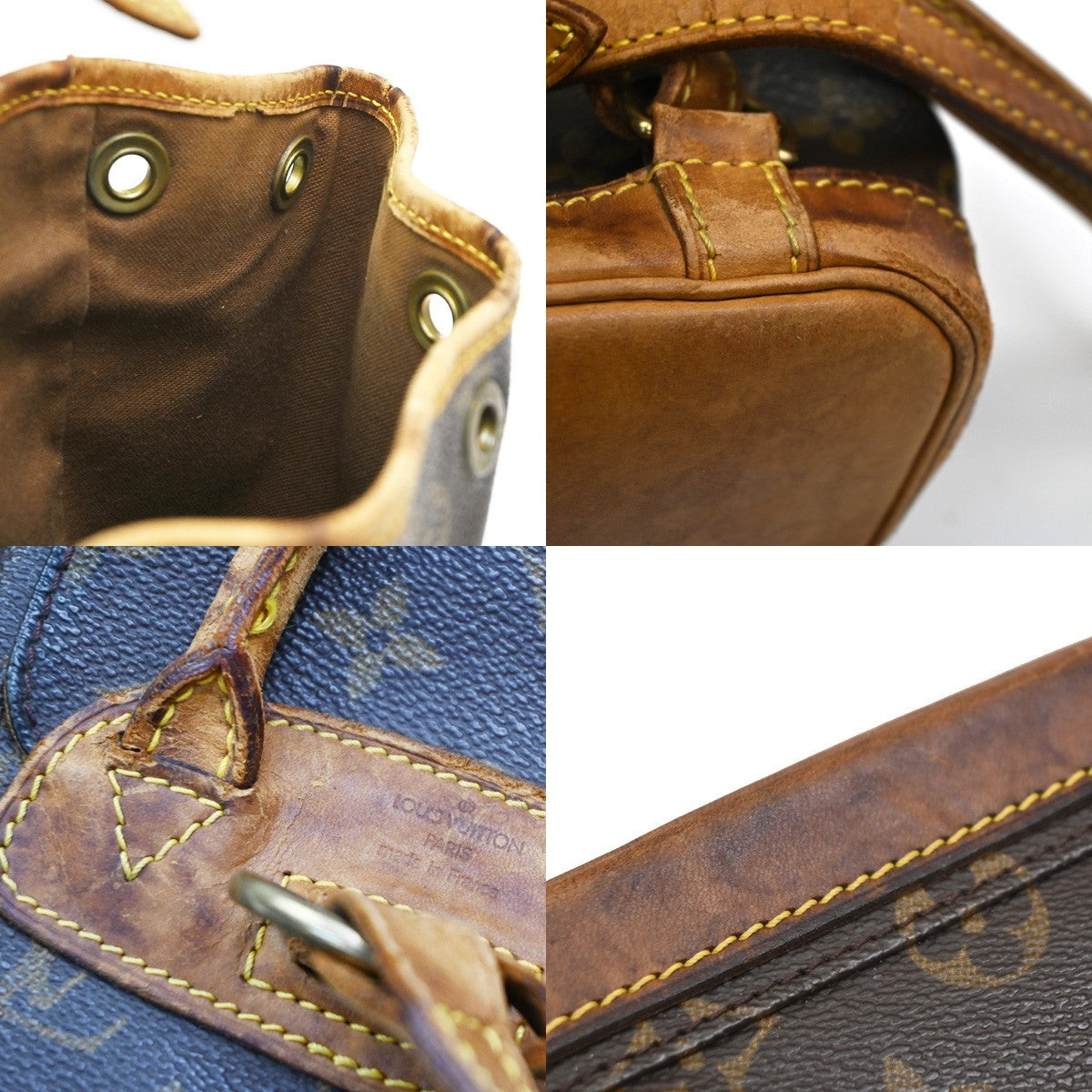 LOUIS VUITTON Mini Montsouris Backpack Bag Monogram Leather Brown M51137 39KC245