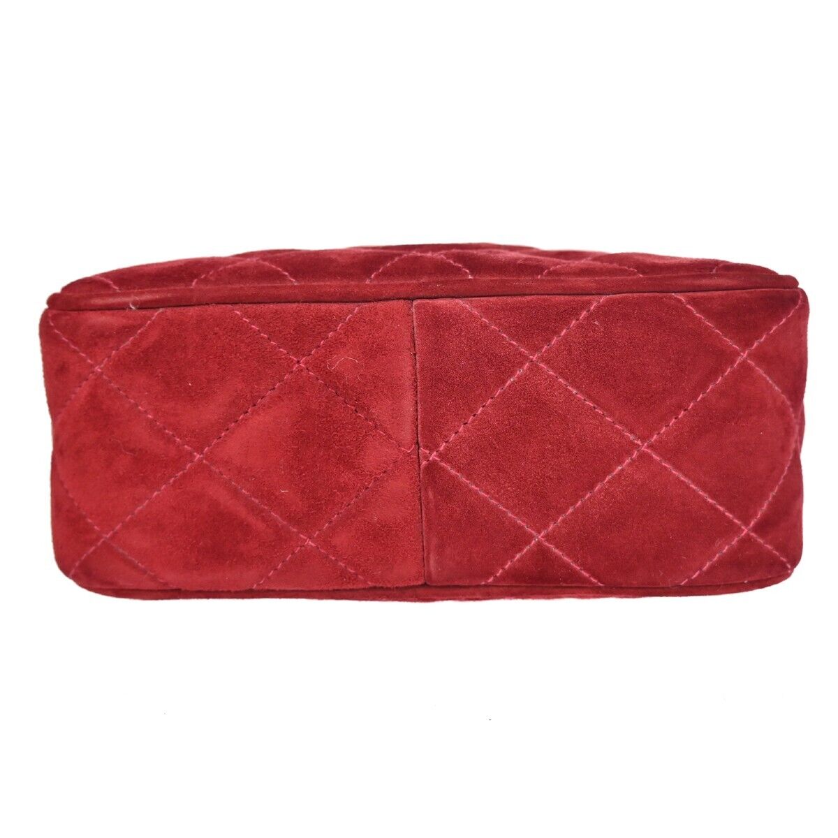 CHANEL CC Matelasse Tassel Mini Chain Shoulder Bag Suede Leather BX GHW 638FA087