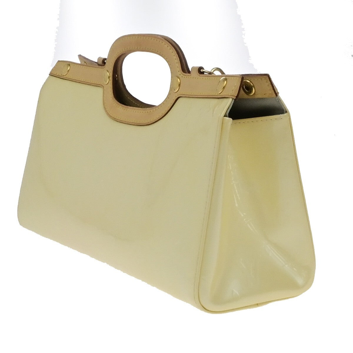 LOUIS VUITTON Roxbury Drive 2Way Hand Bag Monogram Vernis Perle M91374 81FB536