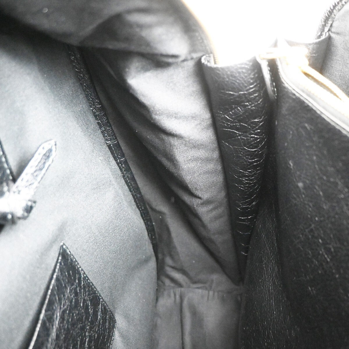 BALENCIAGA Blanket Square Medium 2Way Shoulder Hand Bag Leather Black 79RF362