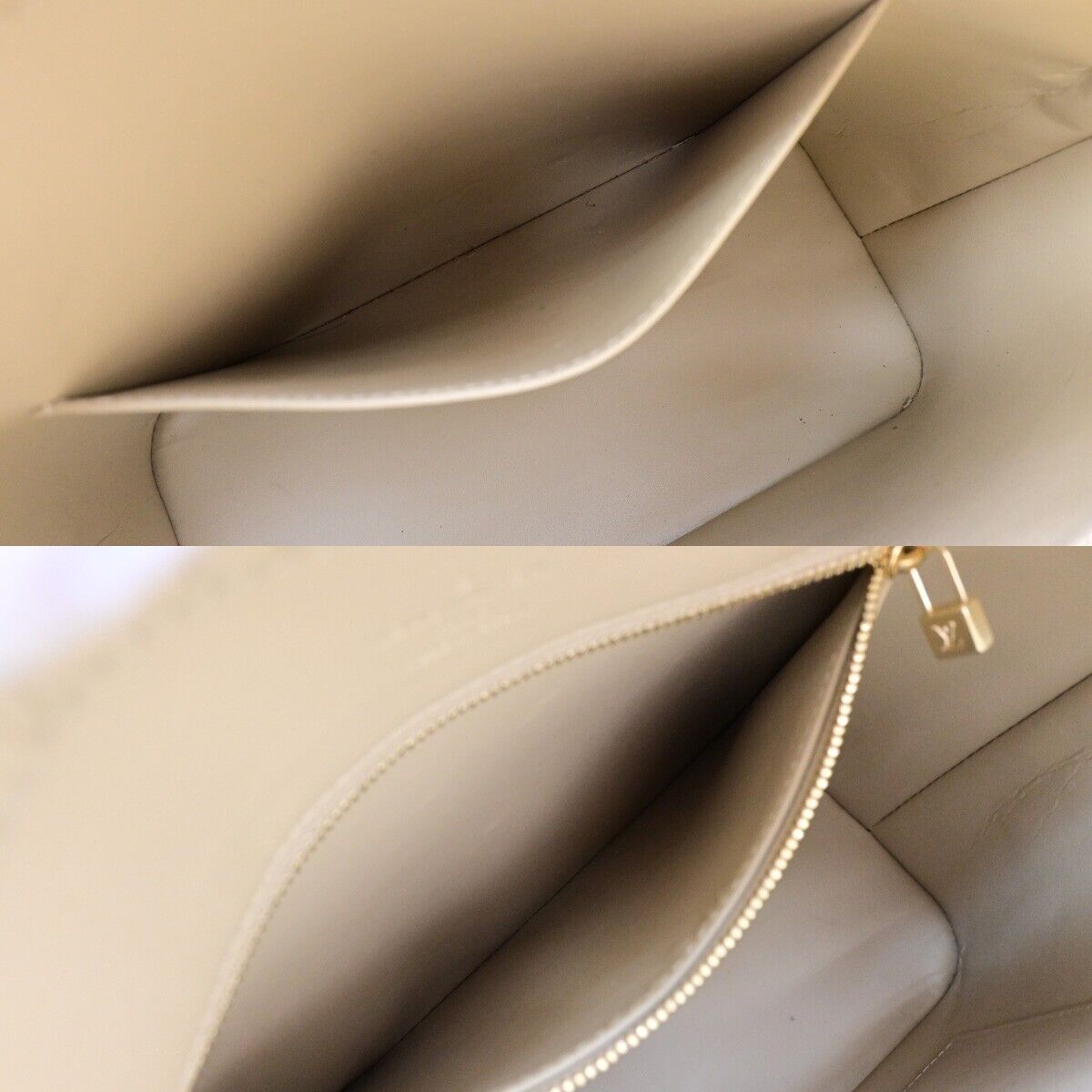 LOUIS VUITTON Houston Shoulder Bag Monogram Vernis Leather Beige M91004 09EB436