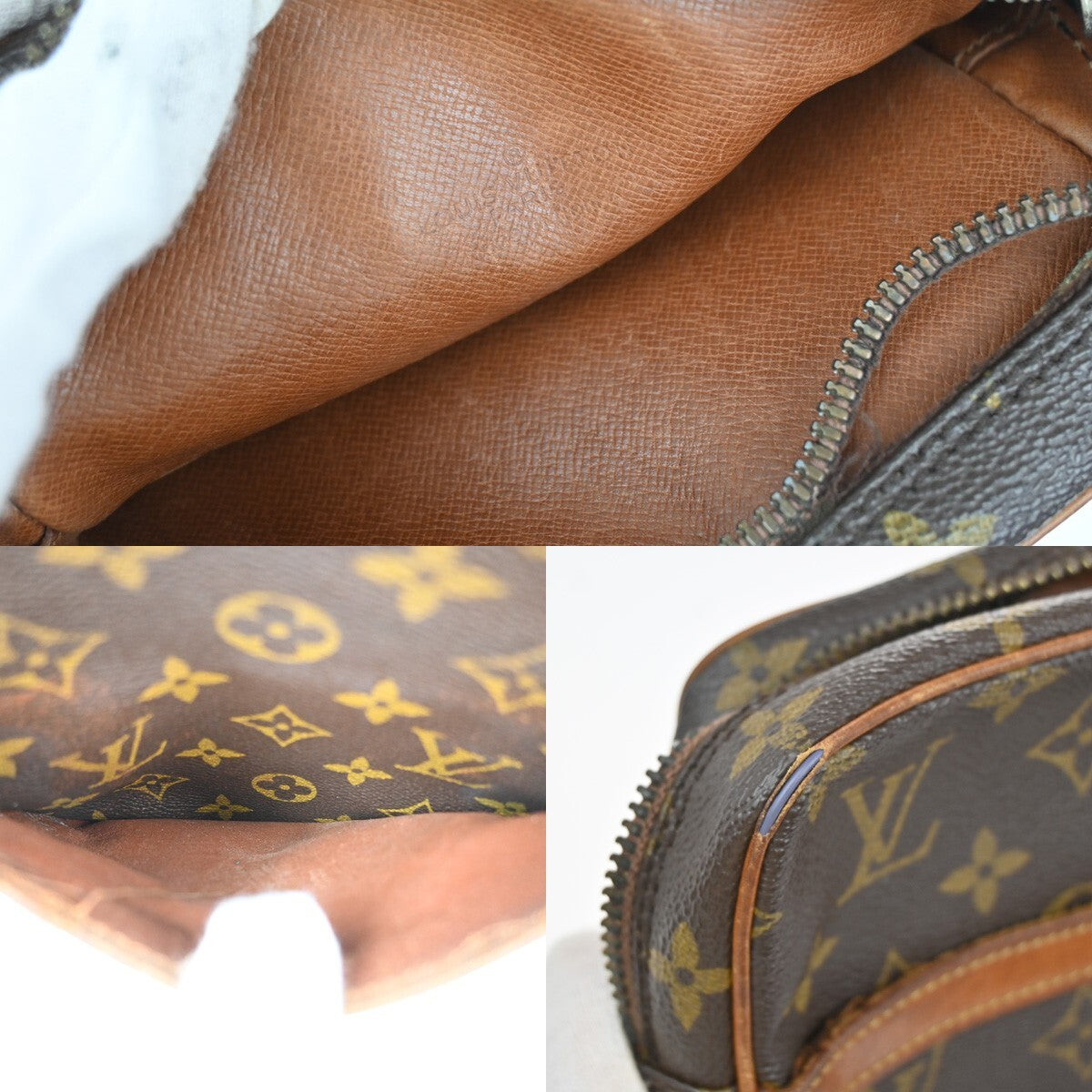 LOUIS VUITTON Danube Shoulder Bag Monogram Leather Brown France M45266 30FB548