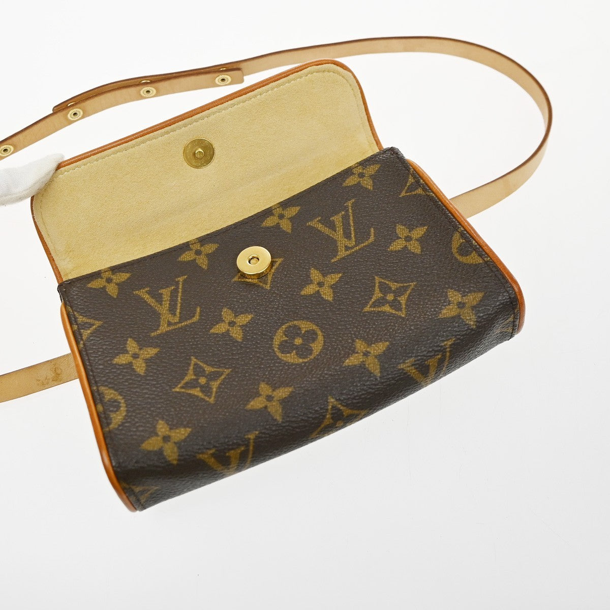 LOUIS VUITTON Pochette Florentine Bum Bag Monogram Leather Brown M51855 85MA630
