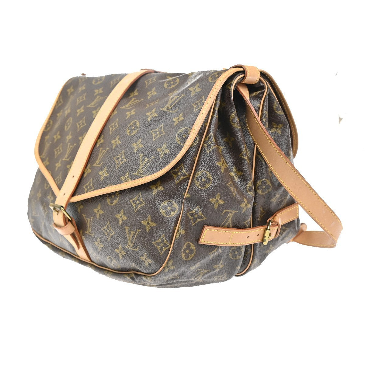 LOUIS VUITTON Saumur 35 Shoulder Bag Monogram Leather BN France M42254 29KD041