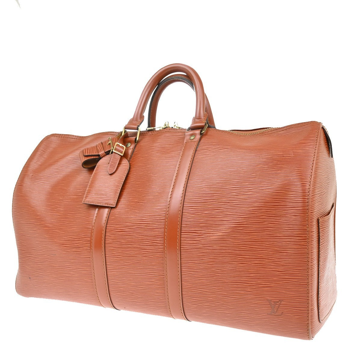LOUIS VUITTON LV Logo Keepall45 Boston Hand Bag Epi Leather M42973 77RL415