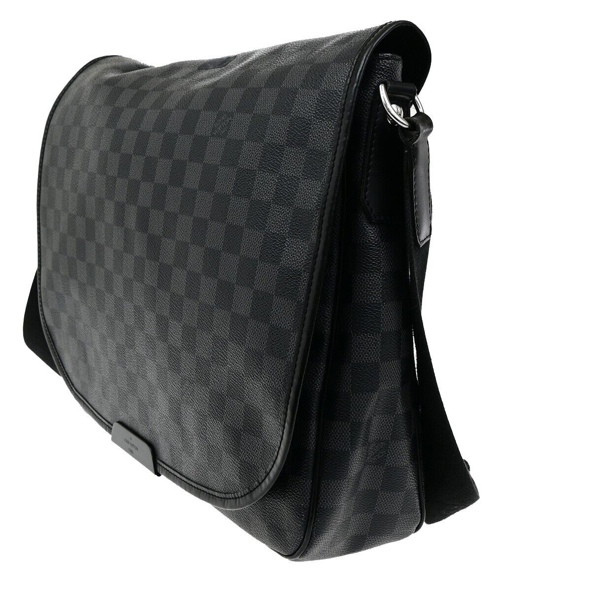 LOUIS VUITTON Daniel MM Shoulder Bag Damier Graphite Leather BK N58029 73EE029