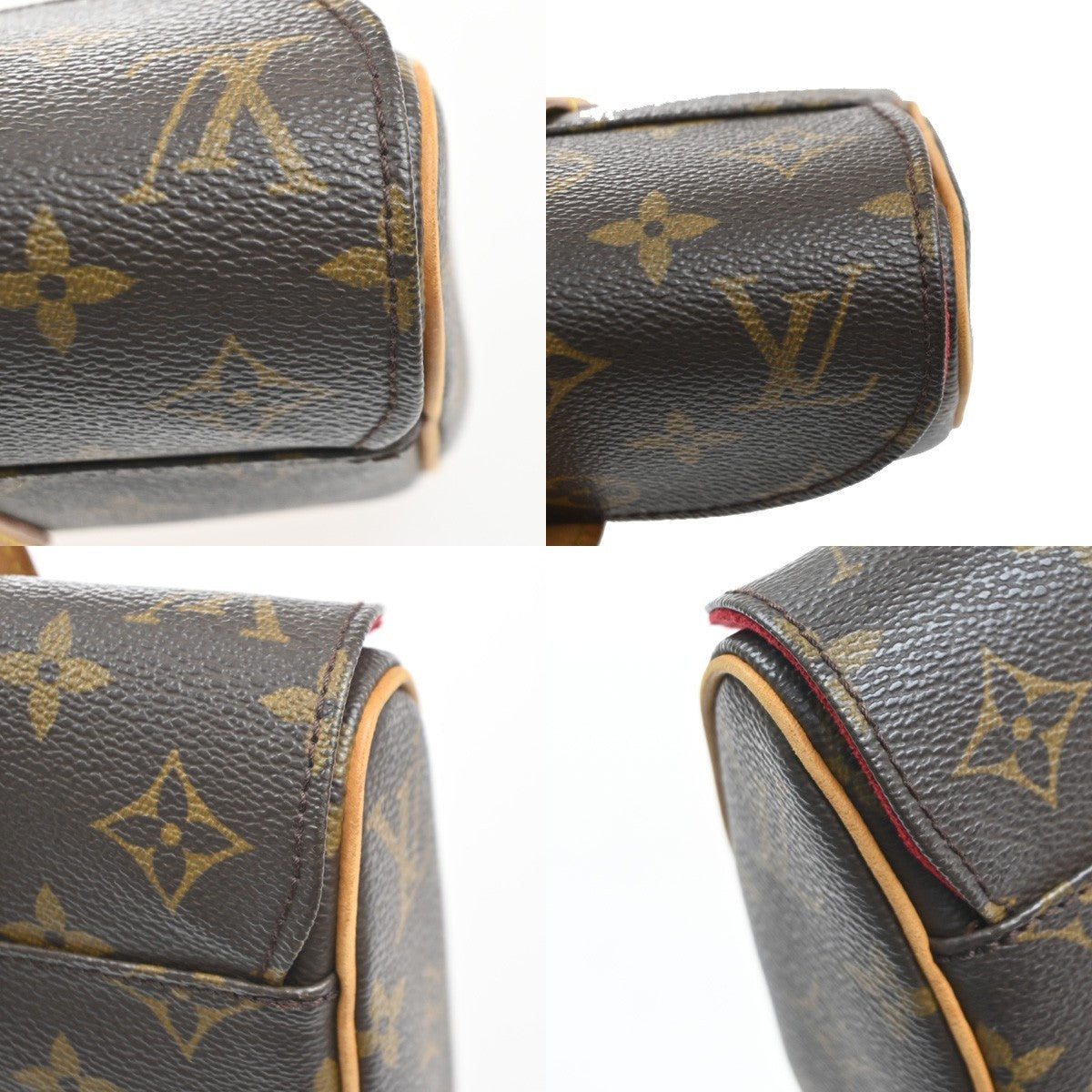 LOUIS VUITTON Sonatine Hand Bag Monogram Leather Brown France M51902 11MA528