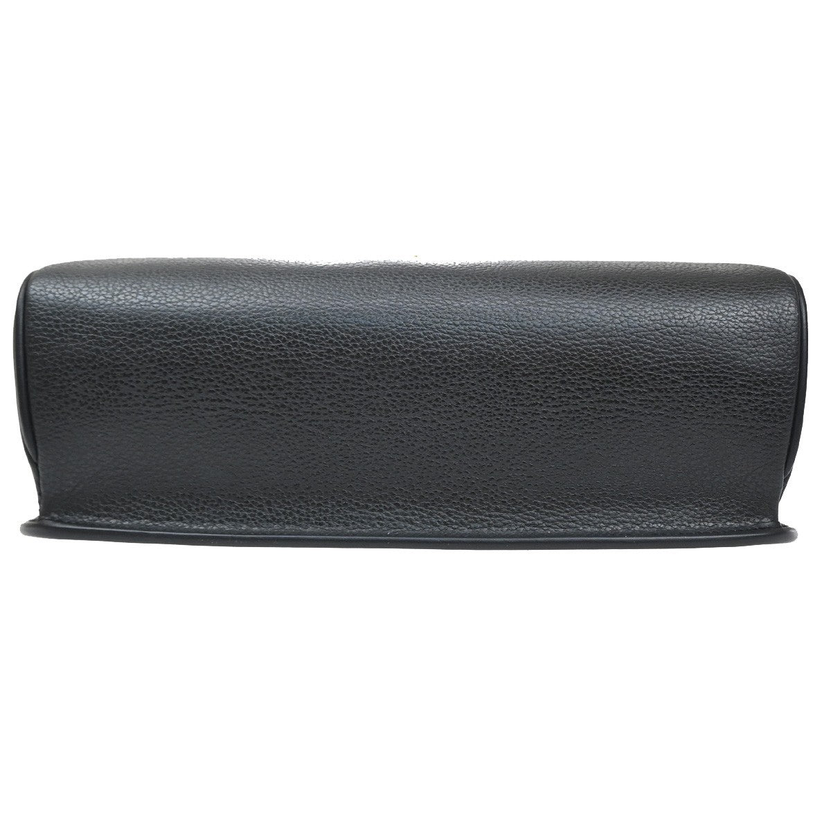 GUCCI Logo 2Way Shoulder Hand Bag Leather Black GHW Italy 12YJ154