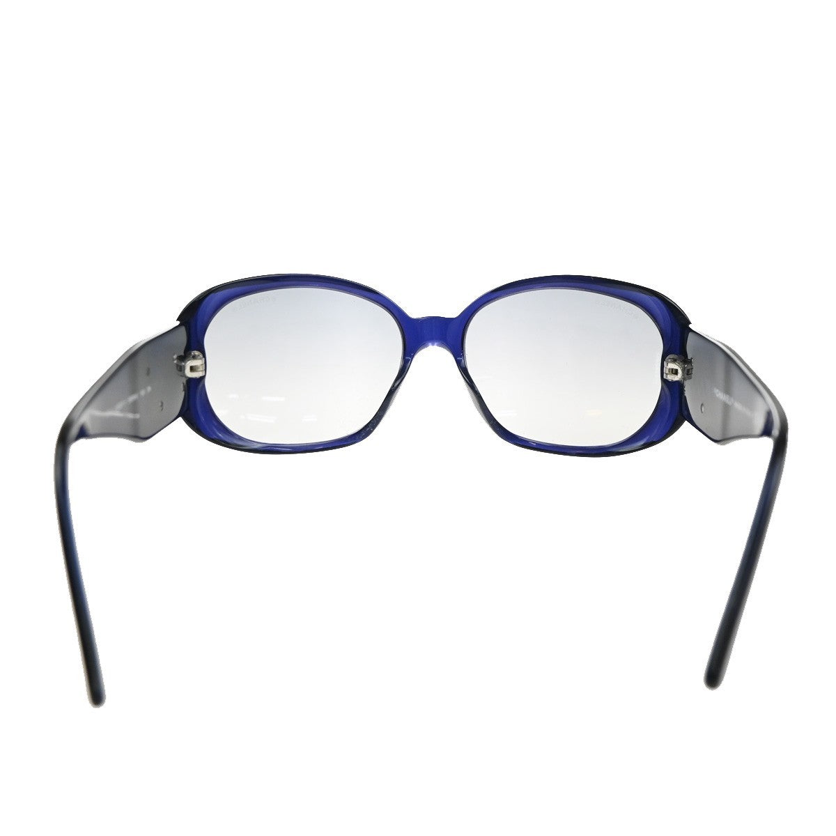 CHANEL CC Logo Camellia Sunglasses Eye Wear Plastic Blue 5113 Italy 60RL750