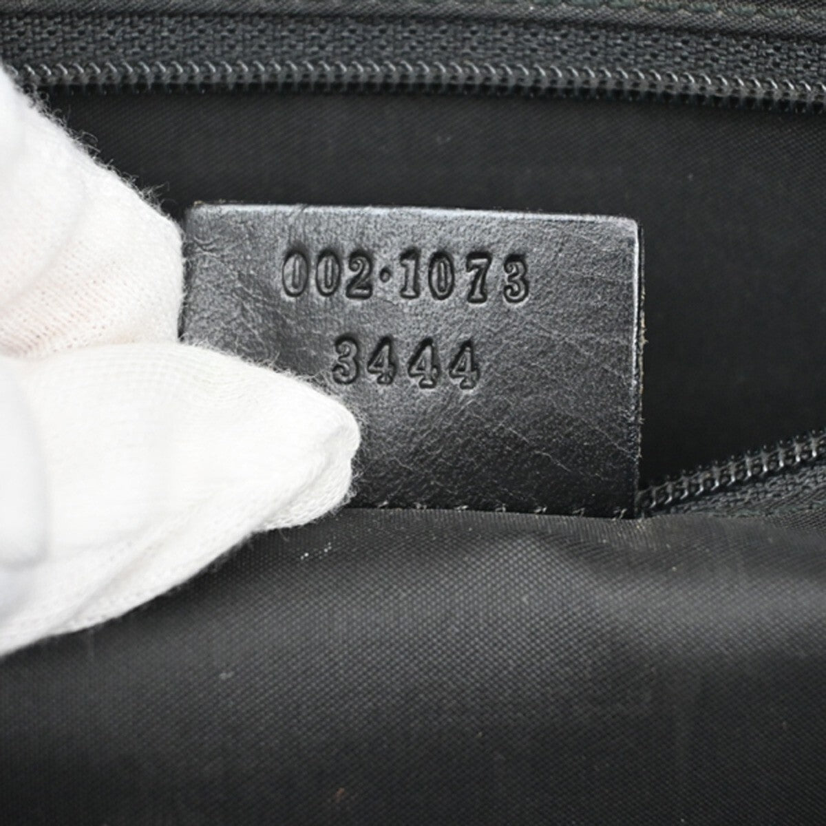 GUCCI Logo Jackie GG Pattern Shoulder Hand Bag Canvas Leather Black SHW 36EE304