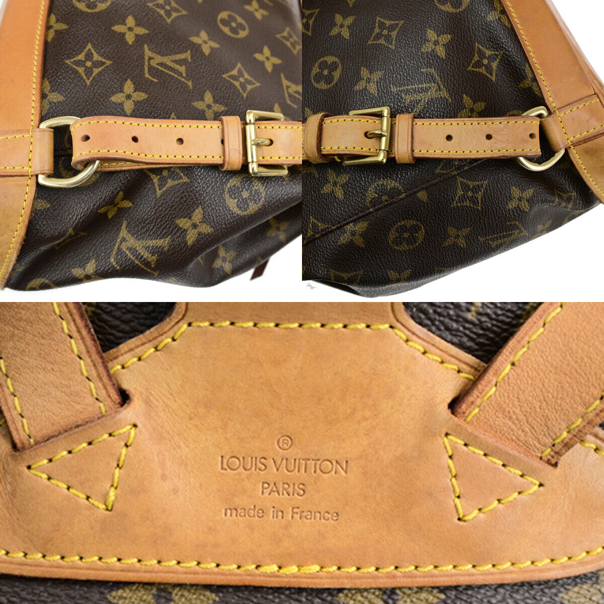 LOUIS VUITTON Montsouris MM Backpack Bag Monogram Leather Brown M51136 18YG771