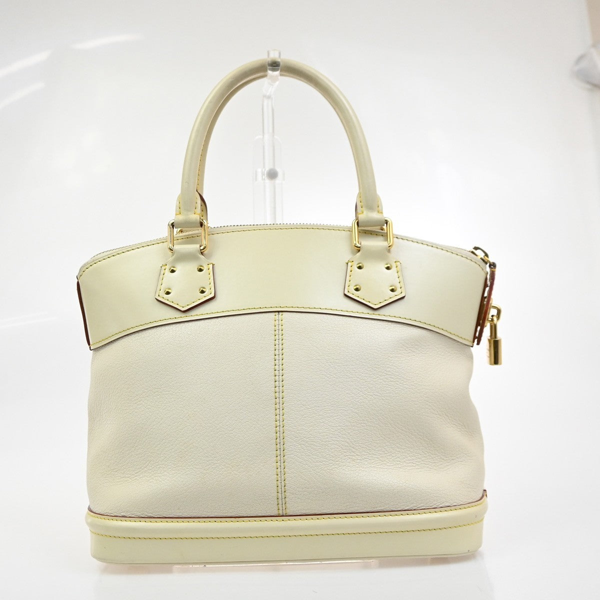 LOUIS VUITTON Lockit PM Hand Bag Suhali Leather White Padlock M91887 73MA688