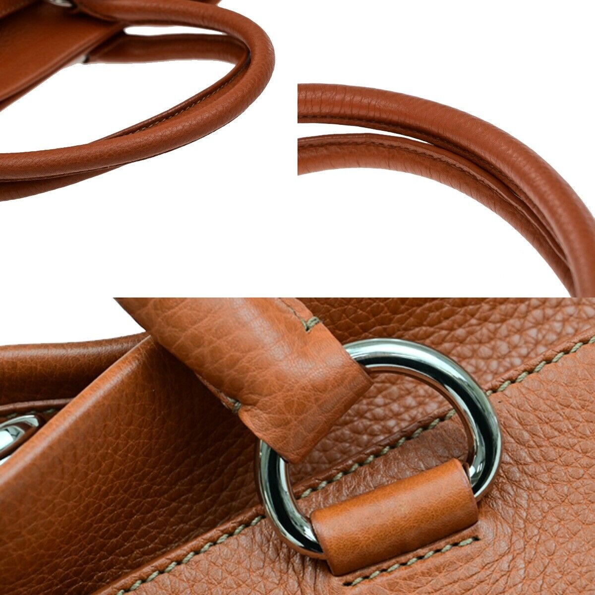 PRADA 2Way Shoulder Tote Bag Vitello Daino Leather Rame Orange BR4393 18ED877