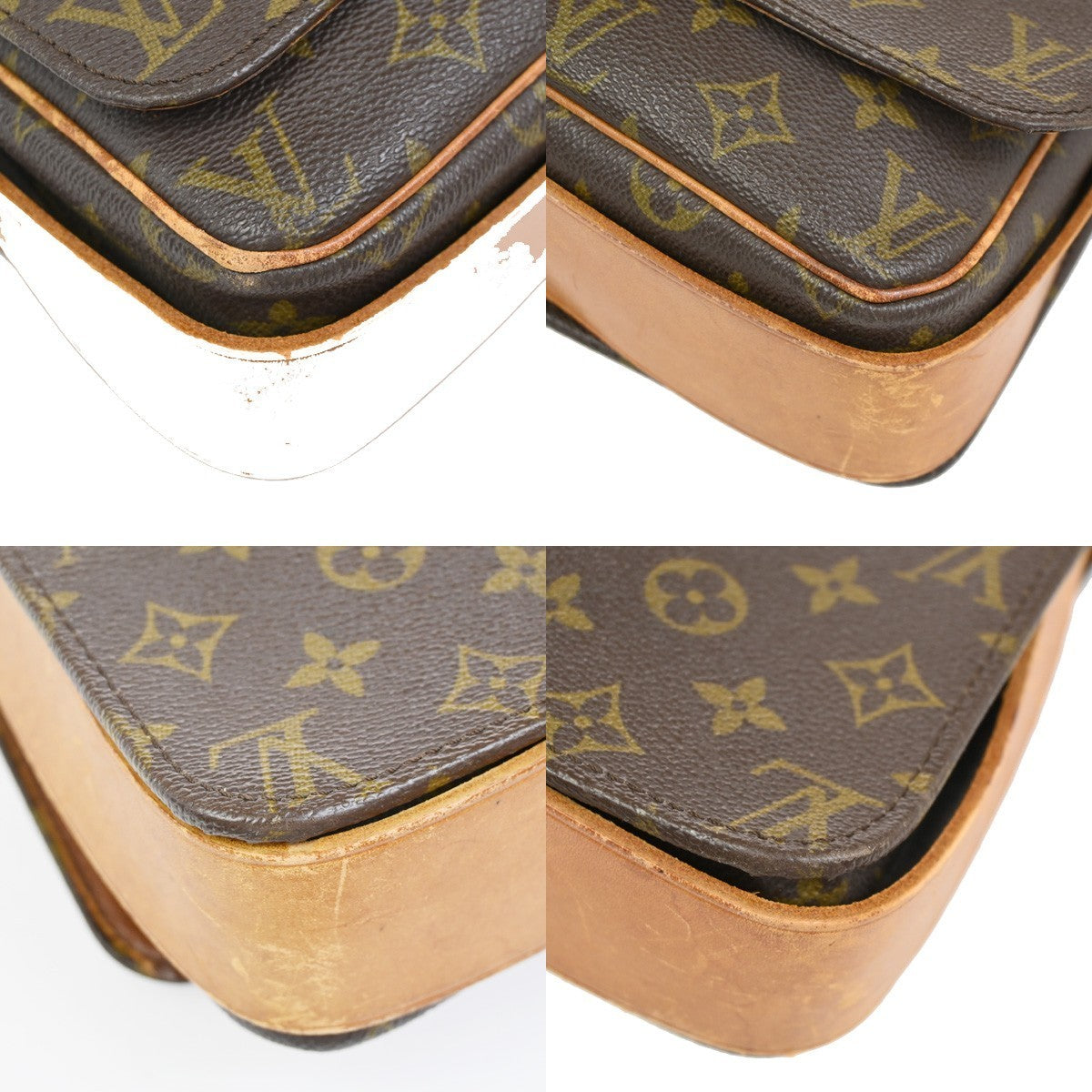 LOUIS VUITTON Cartouchiere GM Shoulder Bag Monogram Leather Brown M51252 34KC583
