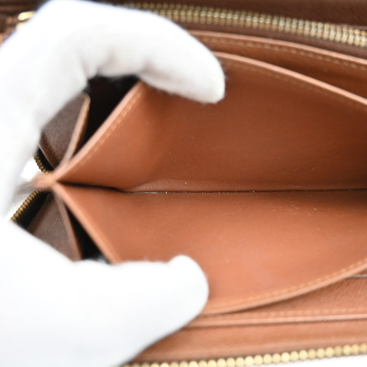 LOUIS VUITTON Zippy Wallet Long Bifold Monogram Leather Brown M60017 67EE177