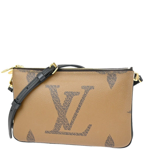 LOUIS VUITTON Pochette Double Zip Shoulder Bag Monogram Reverse M69203 685RJ731